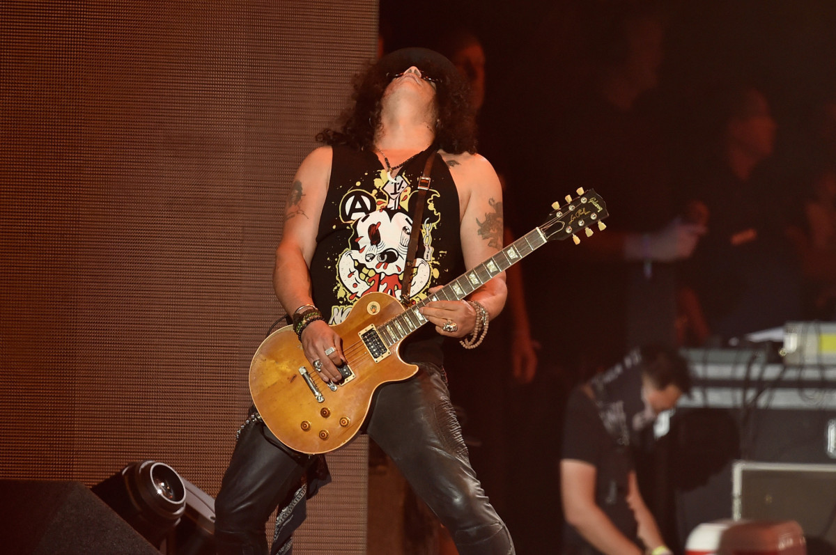 Slash performs with Guns N' Roses at the 2016 Coachella Valley Music & Arts Festival